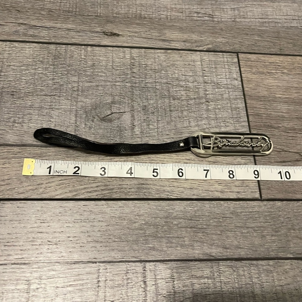 B. Makowsky Black Keychain with Silver Buckle